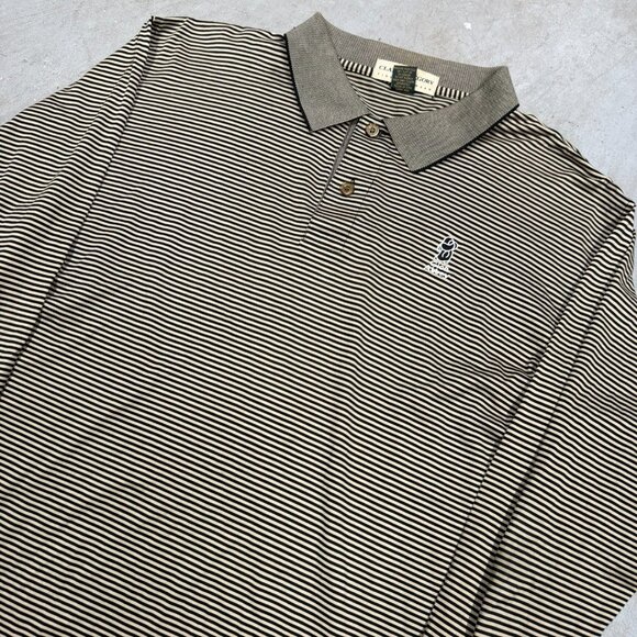 Clark Gregory Long Sleeve Polo Golf Shirt Glen Abbey Made in USA Cotton XL - Picture 3 of 7